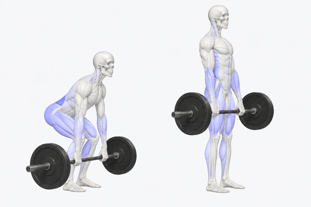 Barbell Deadlift exercise illustration